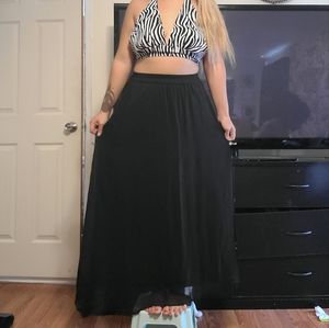 Black maxi skirt